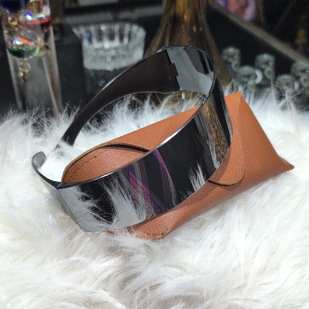 Silver Cyberpunk Futuristic Sunglasses